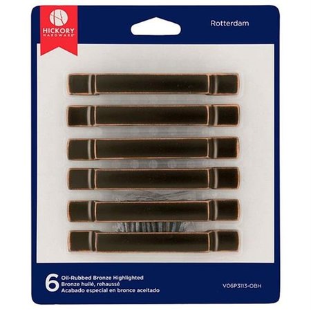 Hickory Hardware Hickory Hardware V06P3113-OBH 3 In. Rotterdam Oil-Rubbed Bronze Cabinet Pull 6 Pack V06P3113-OBH